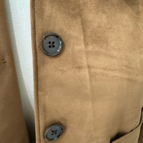 EUC Abercrombie & Fitch Vegan Suede Button-Through Jacket Size XS Brown - Picture 11 of 13